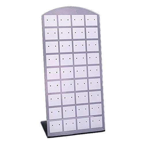 Sunlera Holder 36 Pares / 72 Pendiente Agujero Marco de la Pantalla del Estante del Soporte de plástico en Forma de L del oído del Perno Prisionero joyería Organizador Cover