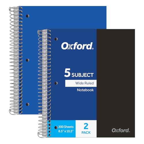 Cahier Oxford 5 sujets 200 feuilles pour réussir votre rentrée universitaire