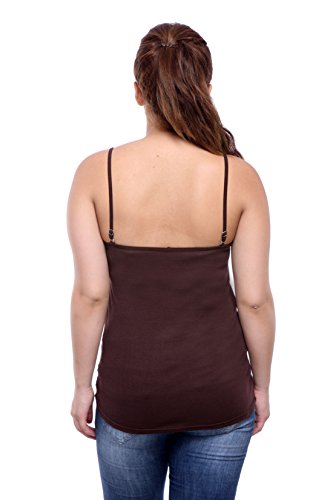 Image of Teemoods Women's Cotton Spaghetti Strap Camisole Slip - Adjustable Straps, Slim Fit, Soft Innerwear Tank Top for Layering & Everyday Comfort