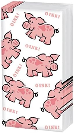 Paperproducts Design PPD 50205 Cute Oink Sniffs, 6-Packs of 10 Tissues Each, Pink