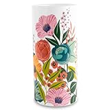 Steel Mill & Co Ceramic Vase for Living Room/Shelf/Coffee Table, Aesthetic Flower Vase with Floral Decorations, Garden Blooms