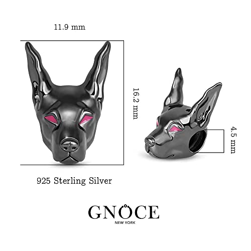 Image of GNOCE Pet Dog Bowl Bead Charm For Women, S925 Sterling Silver Bead Charm NecklaceBracelet for Her, Jewelry Gift