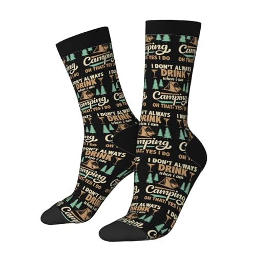 I Don T Always When I Am Camping Oh That Yes I Do Socks For Men Women Gift Wicking Sport Casual Running Socks