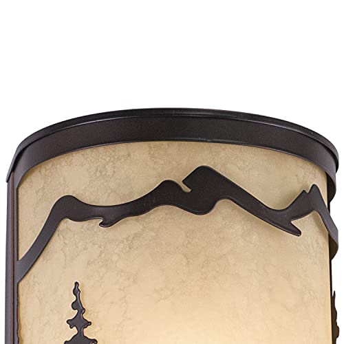 Vaxcel Bryce 1 Light Bronze Rustic Deer Tree Indoor Outdoor Flush Wall Sconce #TOP4