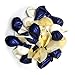 Navy Party Balloons Pack of 50 - Metallic Navy Pearl White Latex Balloons with Gold Confetti Balloons Metallic Sea Blue Latex Balloons For Boys Birthday Party Baby Shower Navy Party Decoration