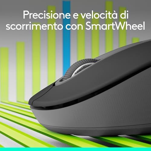 Logitech Signature M650 L Left Mouse wireless - Per mancini con mani grandi, Durata Batteria 2 anni, Clic Silenziosi, Tasti Personalizzabili, Bluetooth, per PC/Mac/Più dispositivi/Chromebook - Grigio - 3