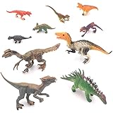10 Piece Dinosaur Toys for Kids and Toddlers, Enormous Variety of Authentic Type Plastic Dinosaurs,3