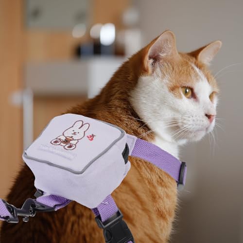 Arnés tipo mochila para evitar tirones en gatos y perros pequeños con correa 5