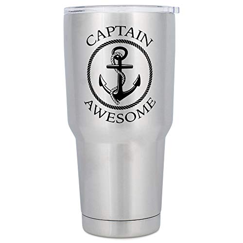 Product Image of the Elanze Designs Captain Awesome 30 Oz Stainless Steel Travel Mug with Lid