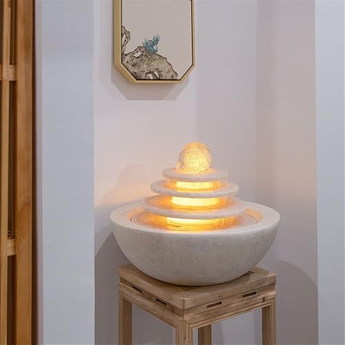 Fontaine d'intérieur eau circulante avec décors de roche miniatures et modernes - 6