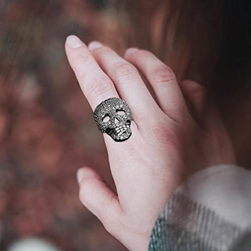 Yeeda Cool Skull, Diamond Women's Skull Head voor Halloween | Verstelbare s, Bulky s, Hippie, Cool Gothic, Skull - Image 8
