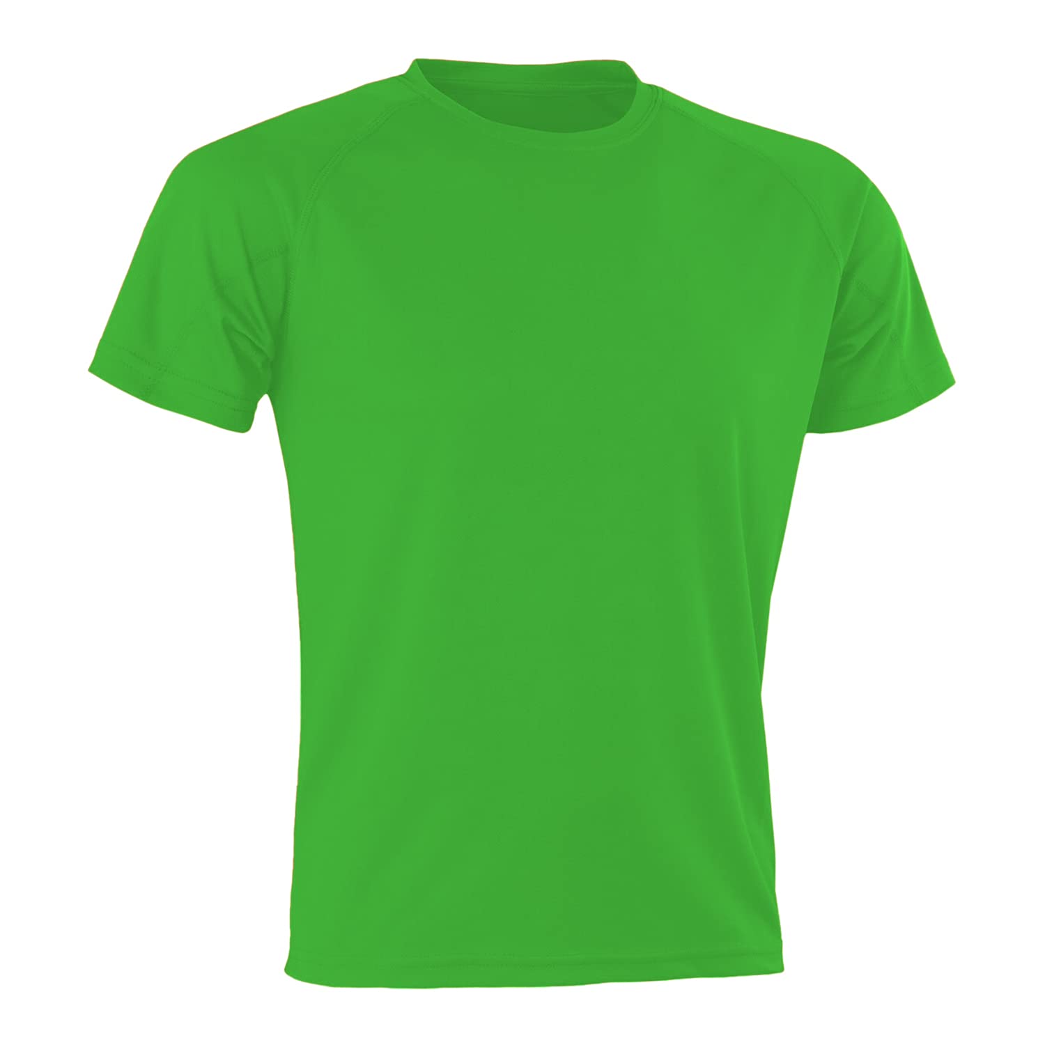 Spiro Men's Flo Green Aircool T-Shirt ) (Flo Green) Xxl