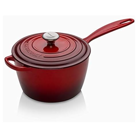Le Creuset Cazo de hierro fundido, Redondo, diámetro20 cm, 3 L, Cereza Cover