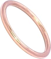 KrishnaaJewels Handmade Pure Copper Cuff Bracelet - 5.5mm Thick Round Traditional Jewelry Gift