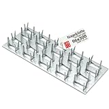 Plaque à griffes 300x96x1,3 mm en acier galvanisé, connecteur bois solide, plaque métal de réparation, équerre menuisier, equerre fixation, platine acier durable, lot de 1 pièces