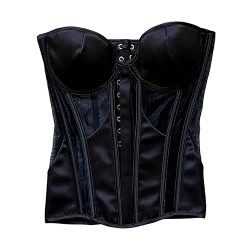 Corset de mariage en satin et broderie élégante pour robe de soirée vintage