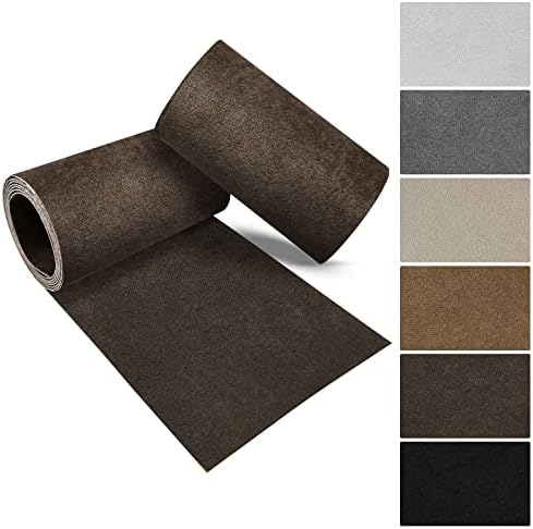 Azobur Rectangular Velvet Repair Patch, Self-Adhesive Flannel Fabric Patch, Multi Colors, Microfiber Patch，Can be Used to Patch Sofas, Car Seats, Handbags, Jacket Holes and Tears (Dark Brown)