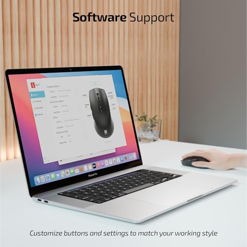 Image of iBall GLIDR Ai1 Smart AI Wireless Mouse, Powered by ChatGPT AI Voice & Text Translation, Voice Typing, Centralized AI Software, 100+ Languages, Dual Mode (BT + 2.4GHz), Rechargeable Battery (Black)