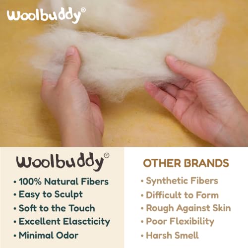 Image of Woolbuddy Needle Felting Kit (Elf) for Beginner Adults, Starter Set with Wool, Felting Needles & Instructions, Christmas Gift Idea