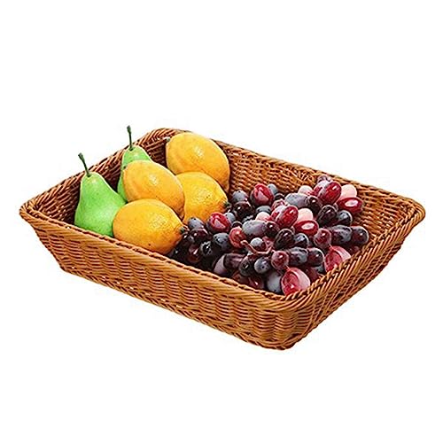 Panier rectangulaire en osier lot de 10 pour table et pain