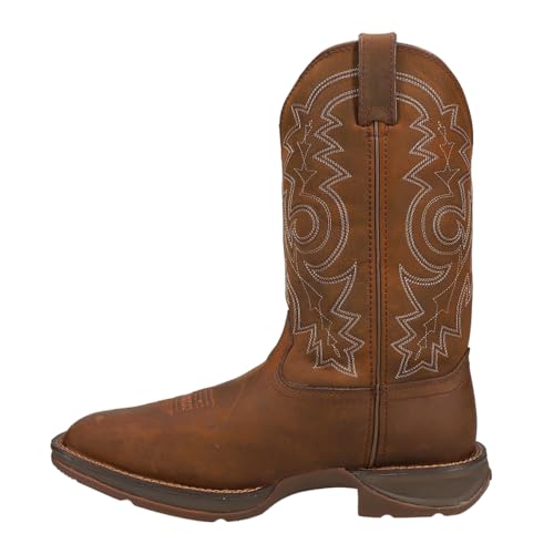 Durango Steel Toe Pull-On Western Boot, Brown, Size 8.5(2E)3