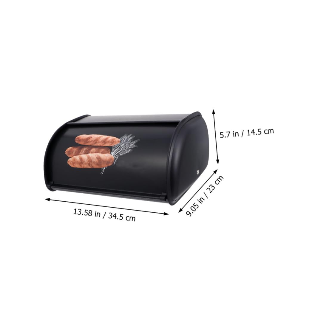 TEHAUX Metall Brotkasten mit Frontöffnung Platzsparende Aufbewahrungsbox aus Gebürstetem Metall Große Kapazität für Brot Gebäck und Küchenutensilien Vielseitig für Haushalt und Bäckerei