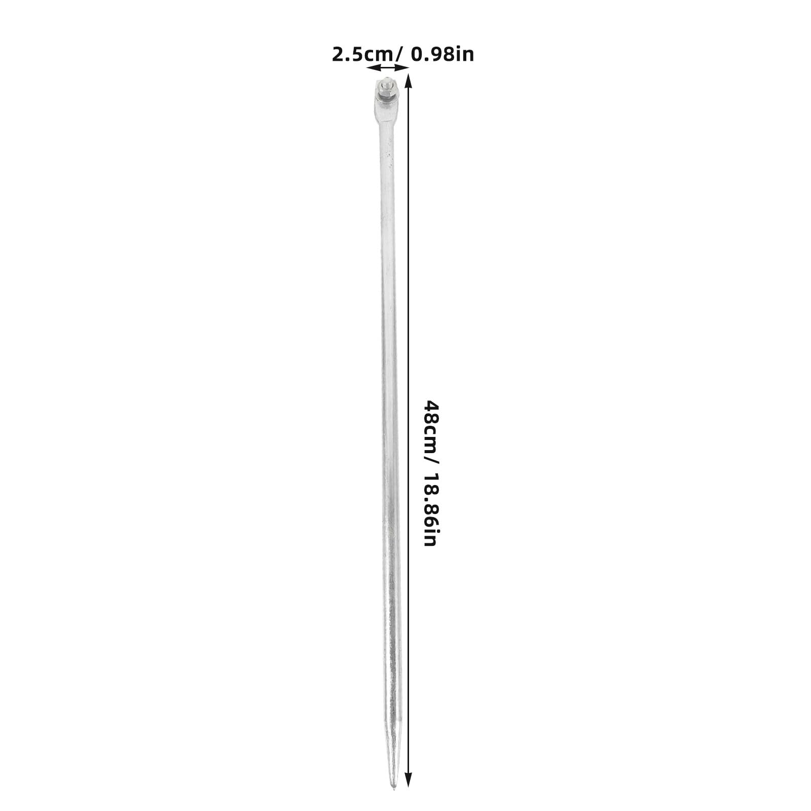 Operitacx Tige de mise à la terre en fer robuste, longue, avec design simple de trou, pour antennes, clôture électrique et appareils ménagers, assure une protection fiable et