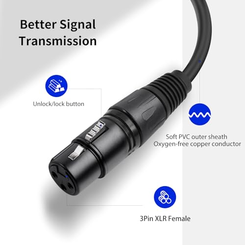 Cable XLR macho a hembra de 3 pines para panel de audio 2