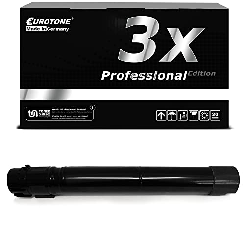 Toner noir compatible Xerox 7425 et WC7435 par Eurotone, pack de 3 cartouches
