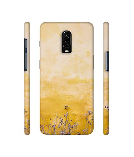 Image of Amazon Brand - Solimo TPU+PC Designer Dry Flower On Wall 3D Printed Hard Back Case Backcase For Mobile Cover For Oneplus 6T, Multicolour