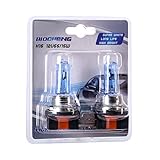 H15 Halogen Headlight Bulb, 100% Super White Long Life Light, 12V 15/55W PGJ23T1, 2 Pack