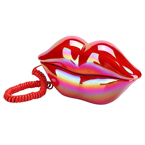 Téléphone fixe rose à la mode nouveauté intéressant en forme de bouche - 7