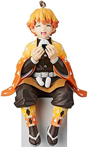 Gazaar 5.5in Kimetsu No Yaiba Zenitsu Agatsuma Action Figure, Anime Characters Figure Decor Anime Cartoon Model Cute Doll Statues Desktop Decoration Anime Figure Figurine Collection Toy