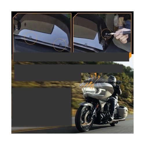 Pare-brise moto CVO Street Glide FLHXSE bulle noire 7" ABS 2023-2024