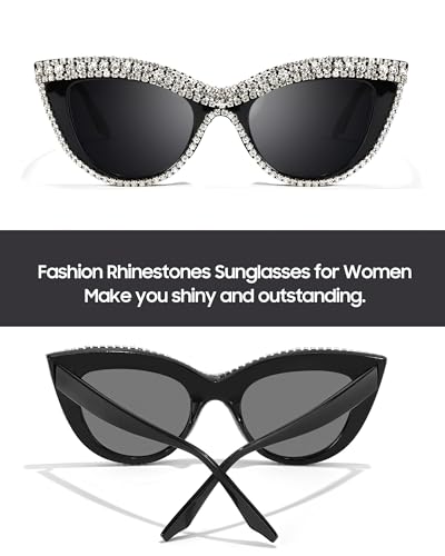 IGnaef® Rhinestone Sunglasses for Women Bling Bling Glasses Jeweled Frame Costume Party Accessory3
