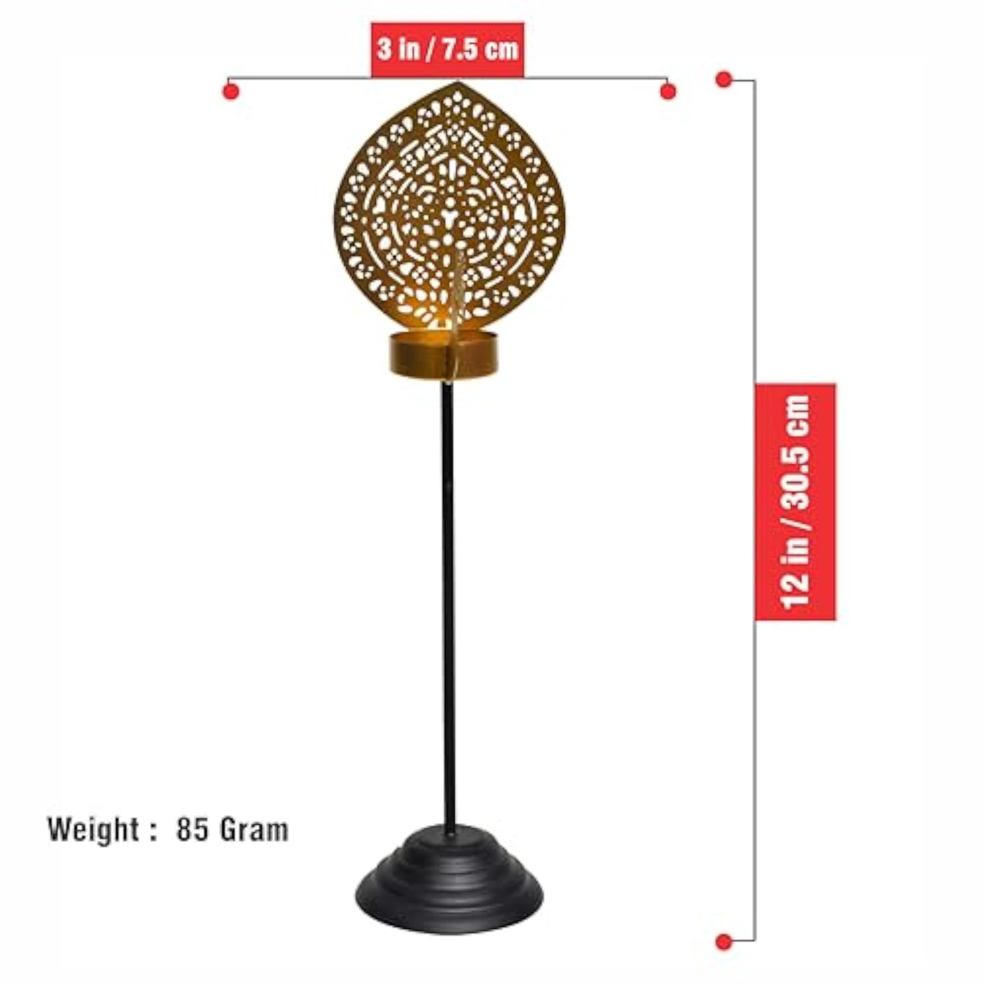 Metal Decorative Peacock Shape Tealight Candle Holder Stand