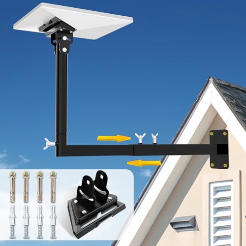 Adjustable Starlink Mini Mount, Starlink Mounting Kit Mini with Starlink Mount Adapter, Heavy Duty Starlink Wall Mount, StarLink Pole Mount, Starlink Roof Mount for Starlink Internet Kit Satellite