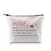 XYANFA Meme Makeup Bag Meme Mothers Day Gift Meme Gifts from Grandchildren Grandma Zipper Pouch (MEME noun)