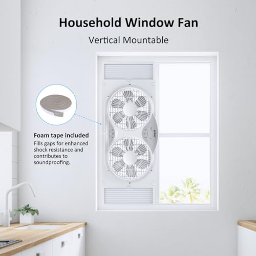 Shinic Window Fan With Reversible Airflow Quiet thumb #5