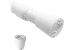 Shower Curtain Tension Rod 36-48 - Expandable, Adjustable, Heavy Duty Steel Tension...