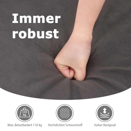 vidaXL Massagesessel, Sessel Elektrisch, Relaxsessel mit Liegefunktion Vibrationsfunktion, Fernsehsessel Liegesessel, Dunkelgrau Mikrofasergewebe – Bild 5