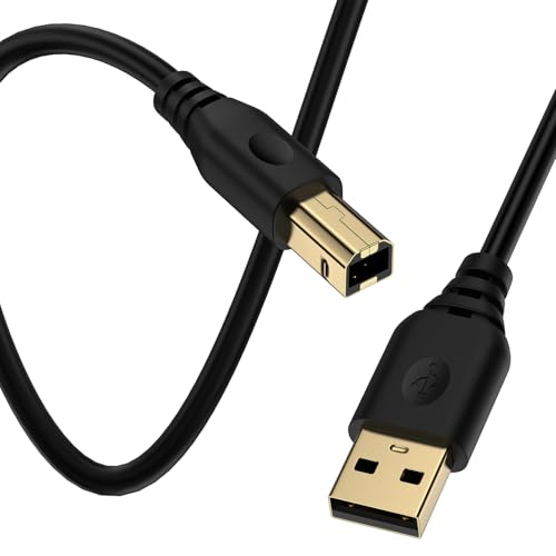 Printer Cable 6FT USB 2.0 Printer Cable USB-A to USB-B Cables, High Speed Scanner Print Cord for HP...