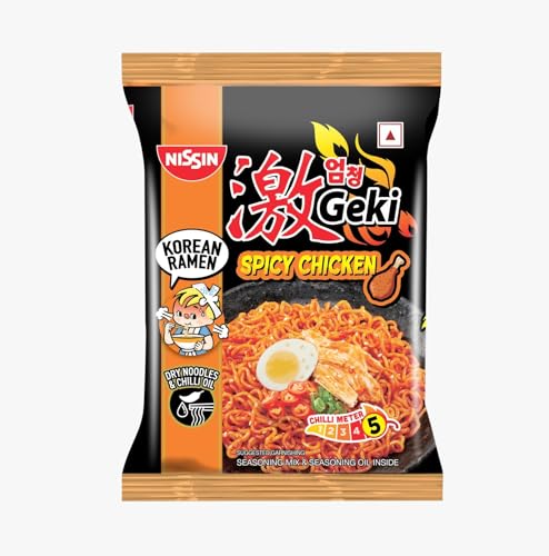 Image of Nissin Geki Korean Ramen Spicy Chicken Instant Noodles, 80gm