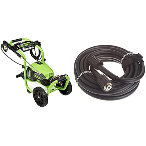 Greenworks 3000 PSI Electric Pressure Washer Bundle with 25-Foot Hose