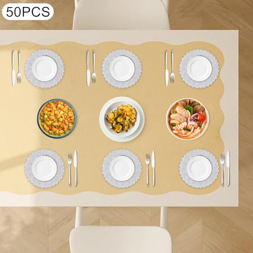 50 Platos Decorativos Redondos de Plástico 13 Pulgadas miniatura 4