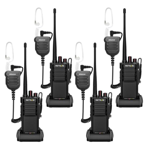 Retevis RT29G Two Way Radio Long Range with Mic GMRS for Construction 4Pack
