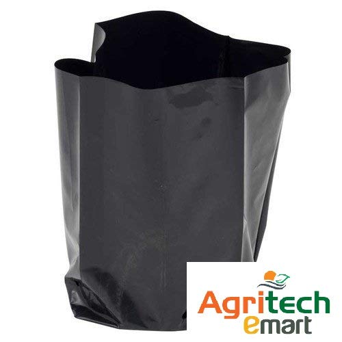 Image of Agritech Black Nursery Cover /Plant Grow Bag - 50 Nos (24x24, 50)