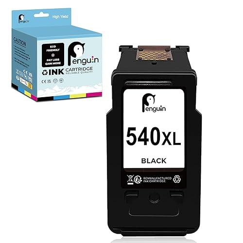 Penguin PG-540XL Black Ink Cartridge Replacement Compatible with Pixma MG3650 MG3250 MG3550 TS5151 TS5150 MG4250 MG2150 MX475 MX395 MX375 MX435 MG2100 MG2250 MG3150 MG3200 MX530 for Canon 540 XL