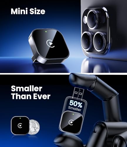 Image of PROODOS Car Accessories 2025 - Wireless CarPlay Adapter | Android Auto Wireless Adapter | 2-in-1 CarPlay & Android Auto | Bluetooth 5.3 & 5.8GHz WiFi | Cortex A7 Pro