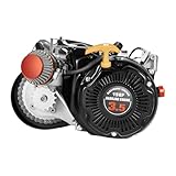 4-Stroke Biycle Engine Kit, 100CC 3.5HP Gas Motorized Motor Kit, 3600Rpm Sngle Cylinder Air Cooling Engne with Chain Type for Large Triangular Frame Bike Scooter Conversion